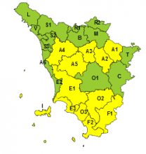 Codice giallo per temporali e precipitazioni dalla mezzanotte di oggi alle 20 di domani, sabato