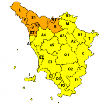 Allerta per pioggia e vento dalle 8 di domenica 11 marzo fino alle 12 di lunedì